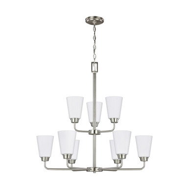 Kerrville 9 Light Large 2 Tier Chandelier by Generation 3115209EN3-962 - 3115209