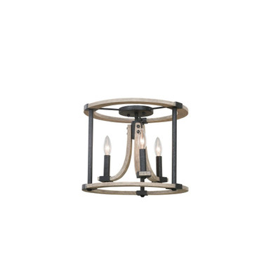 Middleton 3 Light 15 Inch Wide Flush Mount by Kalco - 506640NI