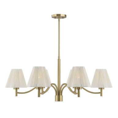 Rosa 6 Light Chandelier 15 Inch Tall and 36 Inch Wide by Savoy House - 1-6084-6-127