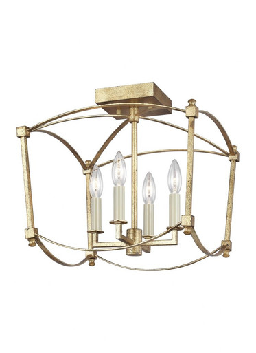 Sean Lavin 4 Light 14.38 Inch Semi Flush Mount by Visual Comfort Studio - SF350