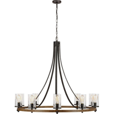 Angelo 10 Light Oversized Chandelier by Visual Comfort Studio - F3137/10DWK/SGM