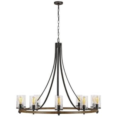 Angelo 10 Light Oversized Chandelier by Visual Comfort Studio - F3137/10DWK/SGM