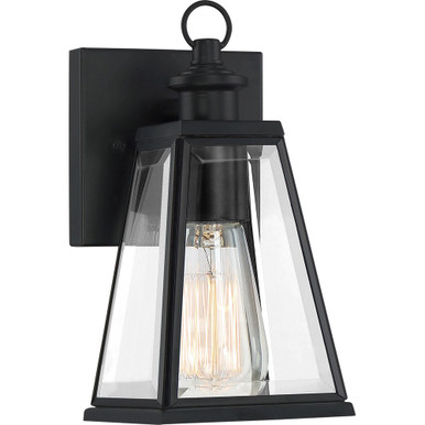 Paxton 1 Light Outdoor Wall Lantern 9 Inch Tall by Quoizel - PAX8305MBK