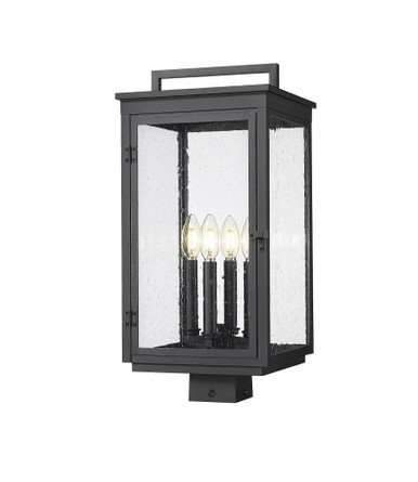 Hartwell 4 Light Outdoor Post Mount 21.25 Inch and 10 Inch Wide by Z Lite - 5019PHBS-BK