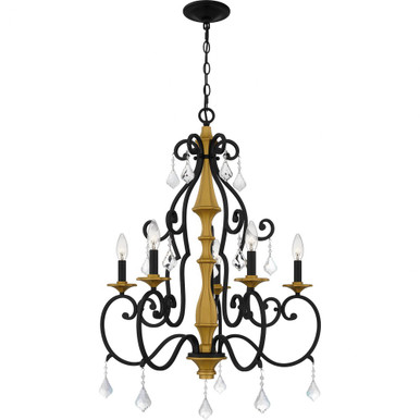 Althea 5 Light Medium Chandelier by Quoizel - AEA5026MBK