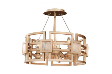 Metropolis 3 Light 17 Inch Wide Semi Flush Mount by Kalco - 500640MG
