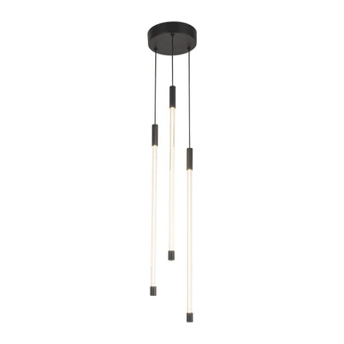 Motif 21W LED Pendant 20.63 Inch Tall and 5.5 Inch Wide by Kuzco - MP75221-BK-UNV