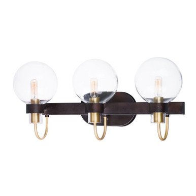 Bauhaus 3 Light Vanity Light by Maxim - 30513CLBZSBR