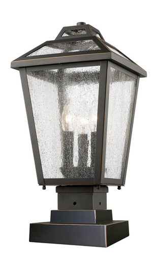 Bayland 3 Light Outdoor Square Pier Mount Lantern 9 x 18.5 Inches by Z-Lite - 539P8