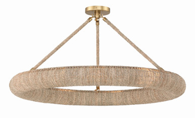 Oakley 28W 8 LED 32 Inch Wide Semi Flush Mount by Crystorama - OAK-7538-SG_CEILING