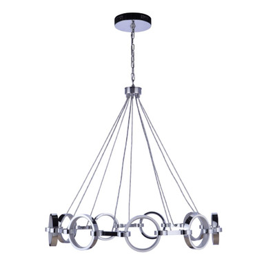Context 405W 9 LED Chandelier 35 Inch Tall and 36 Inch Wide by Craftmade - 59329-CH-LED