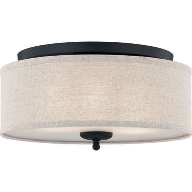 Blanche 3 Light 16 Inch Wide Flush Mount by Quoizel - BLA1616MBK