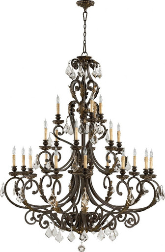 Rio Salado 21 Light Oversized 3 Tier Chandelier by Quorum - 6157-21-44