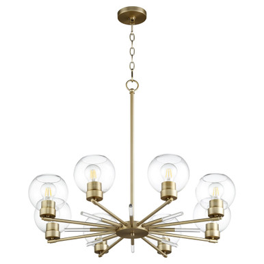 Voln 8 Light Large Chandelier by Quorum - 6317-8-80