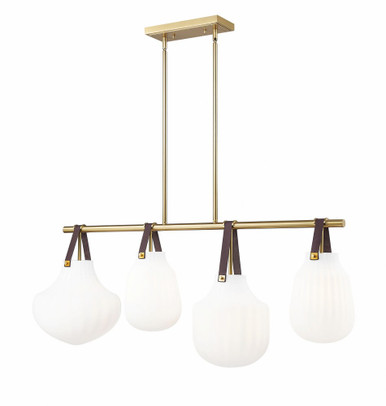 Newbury 4 Light Linear Chandelier 19 x 13 Inches Wide by Z-Lite - 7513-4L