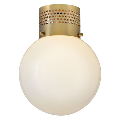 Taj 12W 1 LED Small Flush Mount 13 Inch Tall and 9.75 Inch Wide by Lark - 84221