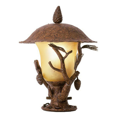 Ponderosa  Three Light Outdoor Post Head Lantern by Kalco  - 9173PD
