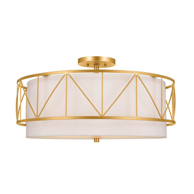 Birkleigh 4 Light Inch Wide Semi Flush Mount by Kichler - 52076-13