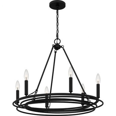 Calliope 6 Light Large Chandelier by Quoizel - CPE5025MBK