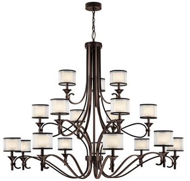Lacey 18 Light Oversized 3 Tier Chandelier by Kichler - 42396