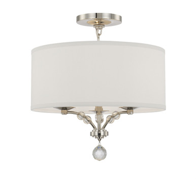 Mirage 3 Light 18 Inch Wide Semi Flush Mount by Crystorama - 8005-pn_ceiling