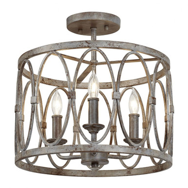 Sean Lavin 3 Light 14 Inch Wide Semi Flush Mount by Visual Comfort Studio - sf346da