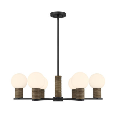 Jarrell 6 Light Chandelier 9.5 Inch Tall and 30 Inch Wide by Savoy House - 1-4080-6