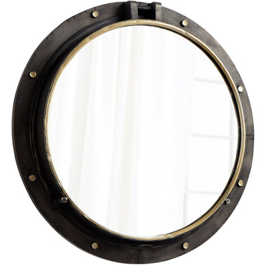 Barrel Round Mirror 29.5 Inch Wide by 3.75 Inch Deep by Cyan - 08456