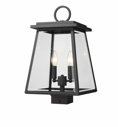 Broughton 2 Light Outdoor Post Mount Light 18.5 x 10.25 In by Z-Lite - 521PHMS-BK