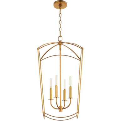 Mantle 4 Light Small Foyer Chandelier by Quorum - 6812-4