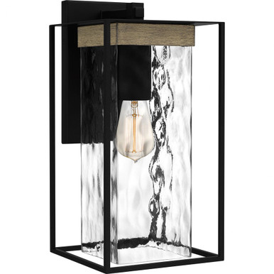 Longwood 1 Light Outdoor Wall Lantern 17 Inch Tall by Quoizel - LWD8408MBK