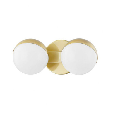 Lodi 2 Light Bath Vanity 4.75 x 11.25 Inch  by Hudson Valley - 1662-AGB