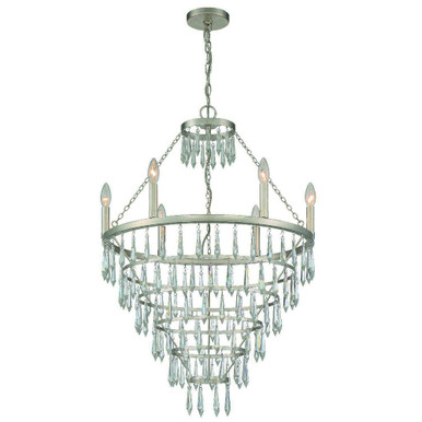 Lucille 6 Light Medium Chandelier by Crystorama - luc-a9066-sa
