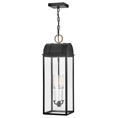 Campbell 3 LED Light Outdoor Small Pendant by Hinkley - 10662BK-BU