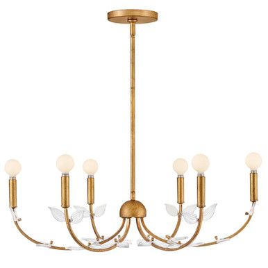 Aliso 30W 6 LED Medium Chandelier 8.5 Inch Tall and 30 Inch Wide by Hinkley - 48286DA