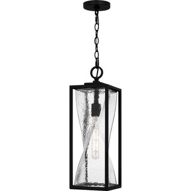 Zarah 1 Light Mini Pendant 21.75 Inch Tall and 7 Inch Wide by Quoizel - ZAR1507MBK