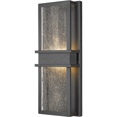 Eclipse 20W 2 LED Outdoor Wall Sconce 18 x 7 Inches by Z-Lite - 577M-BK-LED