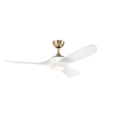 Mylo 3 Blade Ceiling Fan with Light Kit 13.5 Inch X 52 Inch Wide by Kichler - 310552CPZMWH