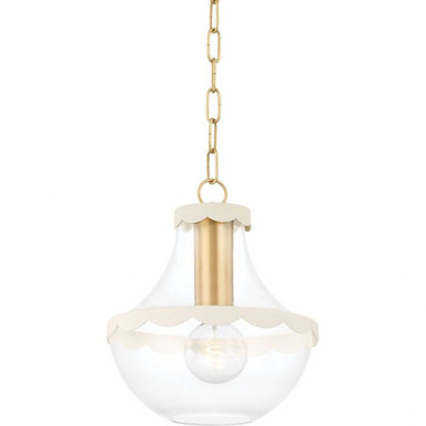 Alaina 1 Light Small Pendant by Mitzi - H668701S-AGB/SCR