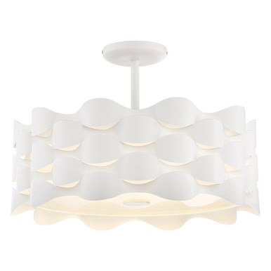 Coastal Current 32W 1 LED 18 Inch Wide Semi Flush Mount by George Kovacs - P1302-655-L