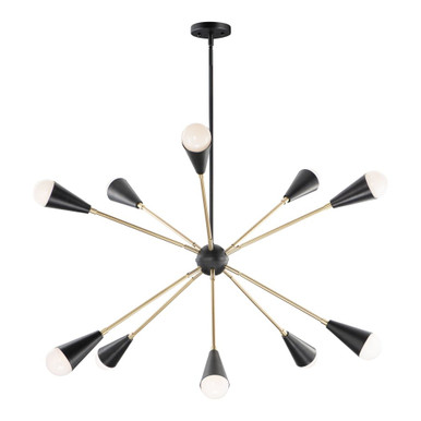 Lovell 10 Light Oversized Pendant by Maxim - 11268BKSBR