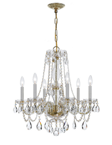 Traditional Crystal 6 Light Medium Chandelier by Crystorama - 5086