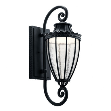Wakefield 1 Light Outdoor Wall Lantern 29.5 Inch Tall by Kichler - 49753BKTLED