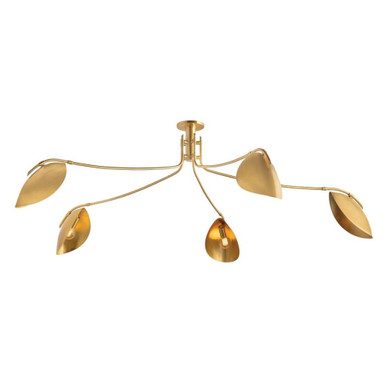 Avondale 5 Light Semi Flush Mount 21 Inch X 72 Inch Wide by Hudson Valley - 1755-AGB
