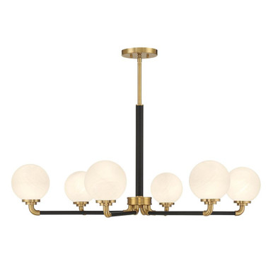 Dresden 6 Light Chandelier 19 Inch Tall and 39 Inch Wide by Savoy House - L1-9606-6-143