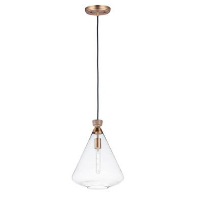 Abbott 1 Light Medium Pendant by Maxim - 10101CLWOAB