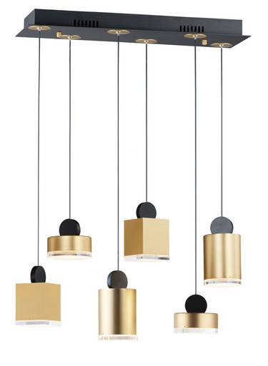 Nob 39W 1 LED Light Large Pendant by ET2 - E20866-75BKGLD