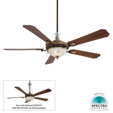 Cristafano 5 Blade Ceiling Fan with Light Kit 68 Inches Wide by Minka Aire - F900L-BCW