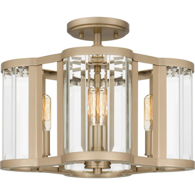 4 Light 15 Inch Wide Semi Flush Mount by Quoizel - QSF6193