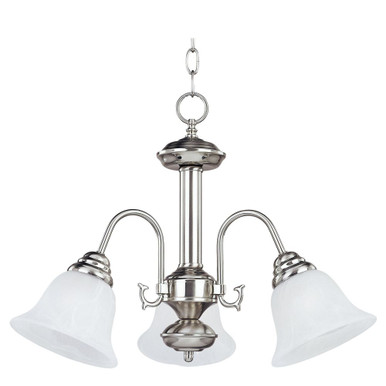 Malaga 3 Down Light Small Chandelier by Maxim - 2697MRSN